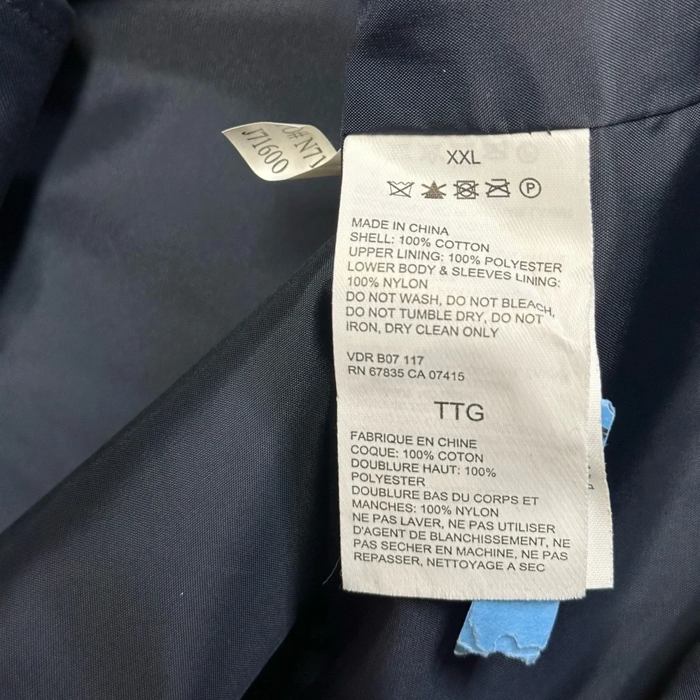 Nautica XXL Dark Navy Cotton Sport Jacket